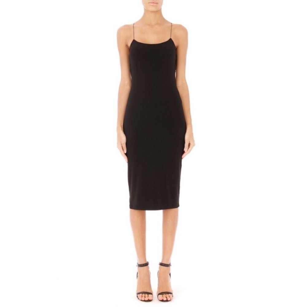 T by Alexander Wang Black Bungee Straps Dress Size Medium